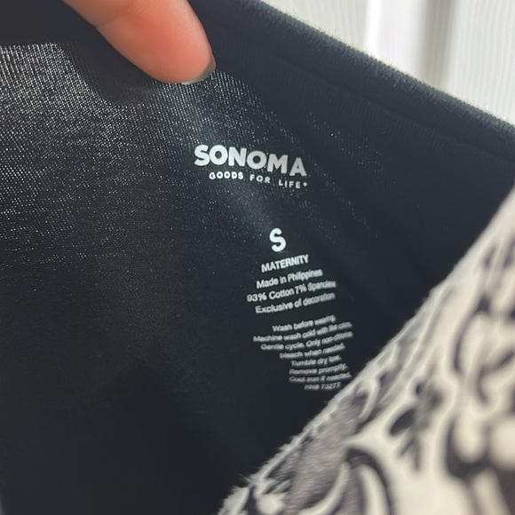 Sonoma Black Maternity Mini Dress Short Sleeve Crew Neck New S - Picture 2 of 5